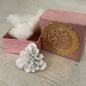 Vintage Bone China made in England floral brooch New in Box